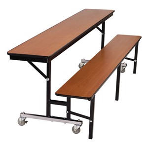 Mobile Convertible Bench Cafeteria Table