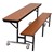 Mobile Convertible Bench Cafeteria Table