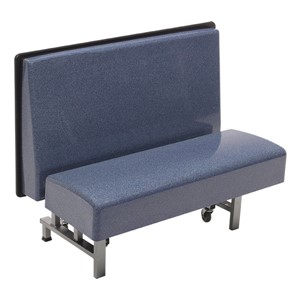 Mobile Folding Booth & Table Package - Blue Granite - Seat - Open