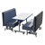 Mobile Folding Booth & Table Package - Blue Granite