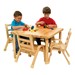 Natural Wood Table & Chair Set (30" W x 30" L x 20" H)