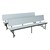 AdapTable Mobile Convertible Bench Cafeteria Table - Shown w/ Gray Nebula laminate - Two tables shown