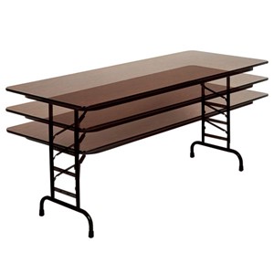 High-Pressure Top Folding Tables - Adjustable-height version shown