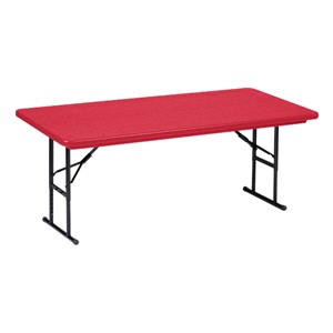 Preschool Colorful Plastic Folding Table - Red