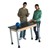 Adjustable-Height Science Lab Table w/ Laminate Top - Silver Powder Coated Legs