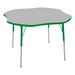 Clover Adjustable-Height Activity Table - Gray top w/ green edge