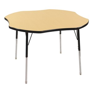 Clover Adjustable-Height Activity Table - Maple top w/ black edge