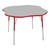 Clover Adjustable-Height Activity Table - Gray top w/ red edge