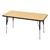 Rectangle Adjustable-Height Activity Table - Maple top w/ black edge