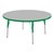 Round Adjustable-Height Activity Table - Gray top w/ green edge
