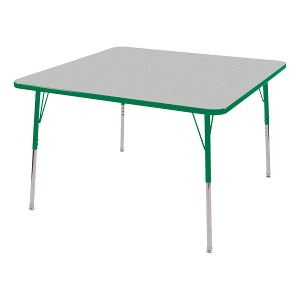 36 W x 60 L Rectangle Adjustable-Height Mobile Preschool Activity Table