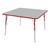 Square Adjustable-Height Activity Table - Gray top w/ red edge band