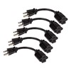 Pack of Five 6" Electrical Extension Cord