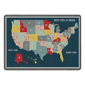 United States Collage Rug