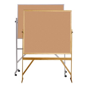 Bulletin Board Double-Sided with Wheels