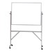 Double-Sided Mobile Whiteboard - Shown w/ Aluminum Frame