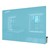 Harmony Colors Magnetic Glass Whiteboard w/ Radius Corners - Blue