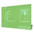 Harmony Colors Magnetic Glass Whiteboard w/ Radius Corners - Green