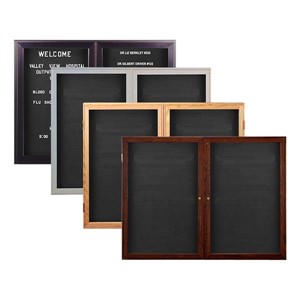 Indoor Enclosed Letter Boards w/ Two Doors