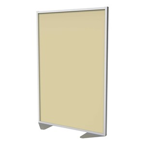 Floor Partition w/ Aluminum Frame - Full Carmel Vinyl Panel Infill (72" H)