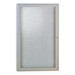 Enclosed Fabric Tack Board w/ One Door - Satin Aluminum Frame