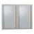 Enclosed Fabric Tack Board w/ Two Doors & Satin Aluminum Frame