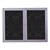 Enclosed Rubber-Tak Tackboard w/ Two Doors & Satin Aluminum Frame