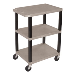 Colorful Plastic Utility Cart - Gray