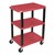 Colorful Plastic Utility Cart - Red