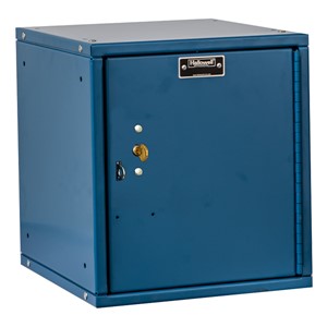Cubix Modular Locker w/ Solid Door - Built-In Key Lock - shown in marine blue