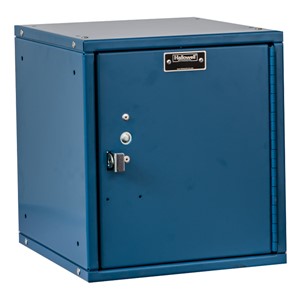 Cubix Modular Locker w/ Solid Door - Finger Pull Handle - shown in marine blue
