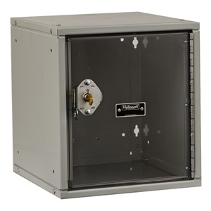 Cubix Modular Locker w/ Safety View Door - Built-In Key Lock - shown in platinum