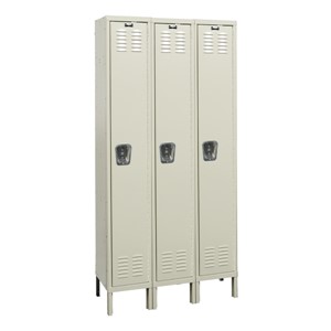 Premium Three-Wide Single-Tier Lockers - Shown w/ doors shut