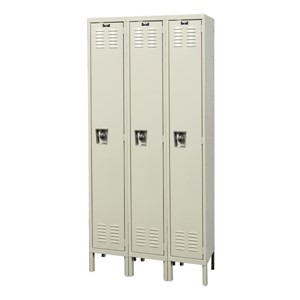 Ready-Built Fully Assembled Three-Wide Single-Tier Lockers (72" H Openings)