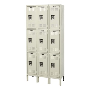 Ready-Built Fully Assembled Three-Wide Triple-Tier Lockers (24" H Openings)
