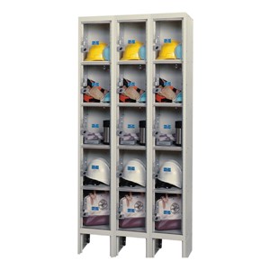 Clear-View Plus Three-Wide Five-Tier Lockers (12" H Openings)