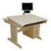 CAD Drawing Table w/ Locking CPU Cabinet & Keyboard Tray