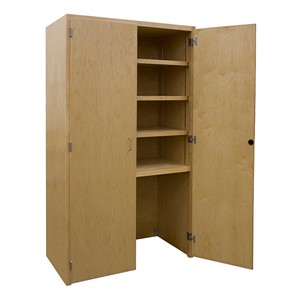 Makerspace Project Storage Cabinet w/ Opening for Mobile Support Cart