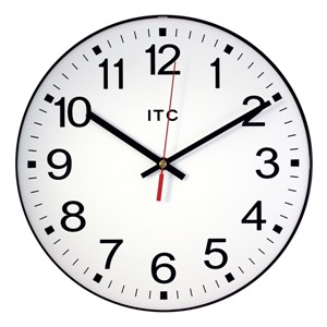 12" Basic Plastic Wall Clock