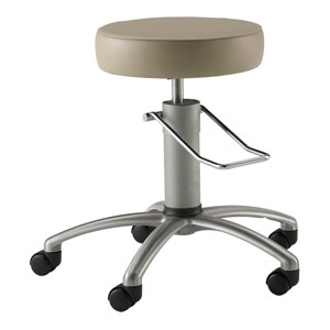 740 Series Surgical Stool - Shown w/ brushed aluminum base