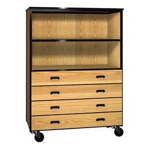 Combo Storage Cabinet w/out Doors - Standard Frame (Four Drawers)