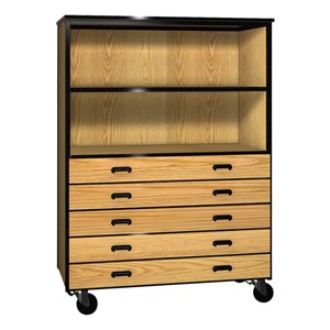 Combo Storage Cabinet w/out Doors - Standard Frame (Five Drawers)