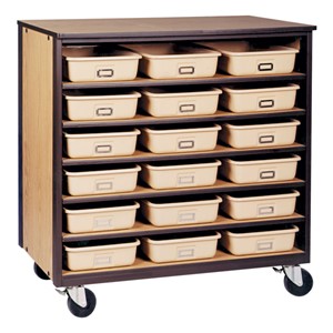 Six-Shelf Storage Cabinet - Trays not included