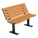 Contour Recycled Plastic Outdoor Bench - Surface Mount (4' L)