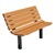 Contour Recycled Plastic Outdoor Bench - Inground Mount (4' L)