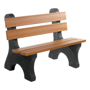 Colonial Recycled Plastic Outdoor Bench (4' L)