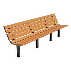 Contour Recycled Plastic Outdoor Bench - Inground Mount (8' L)