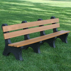 Colonial Recycled Plastic Outdoor Bench (8' L)