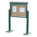 Double-Sided Recycled Plastic Outdoor Message Center w/ Posts
