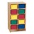 Baltic Birch 10-Cubby Mobile Storage Unit w/ Colorful Trays